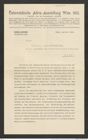 Nachlass Franz Steindachner, Brief von Österreichische Adria-Ausstellung; von Hortenau an Franz Steindachner (Juli 1912), Inv.Nr. 376.01, Seite 1